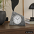 Orologio da tavolo AMS F5176 in pietra naturale • Radiocontrollato • Cassa in legno con inserto in pietra