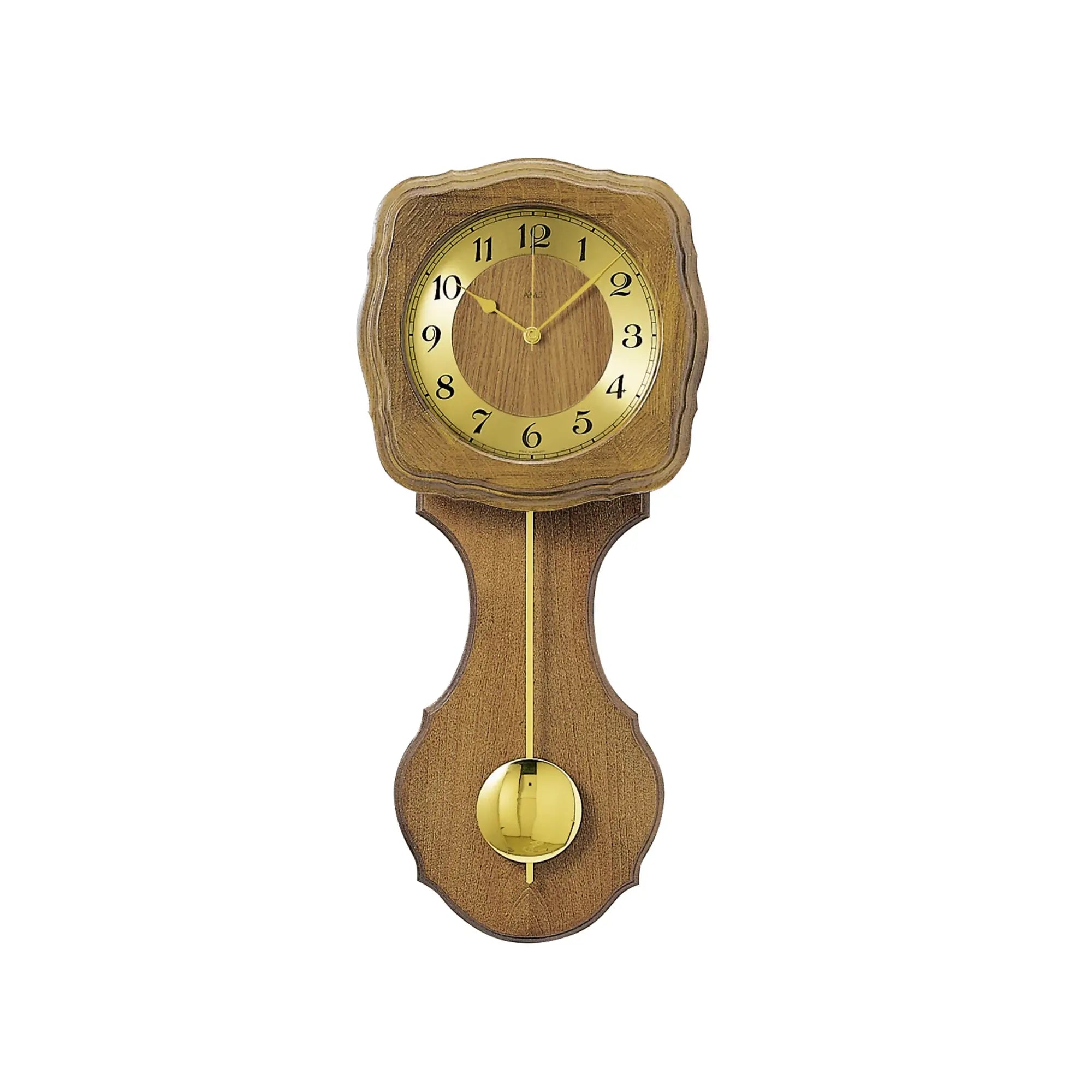 Orologio a pendolo da parete AMS F5162/4Q in rovere • Suoneria Westminster/BimBam • Movimento a pendolo al quarzo