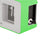 Orologio da parete Karlsson Funky Flip KA6042BG verde chiaro • Display a palette • Utilizzabile a parete e da tavolo