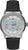 Herrenuhr mit rundem Edelstahlgehäuse, hellem Zifferblatt und schwarzem Lederarmband