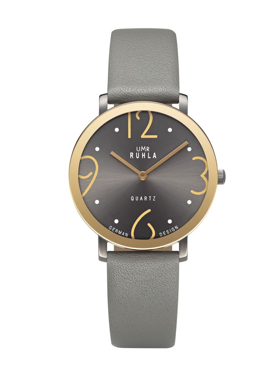 UMR Ruhla RUHLA-Style RS204174 Armbanduhr Grau • Miyota Quarzwerk • Mineralglas