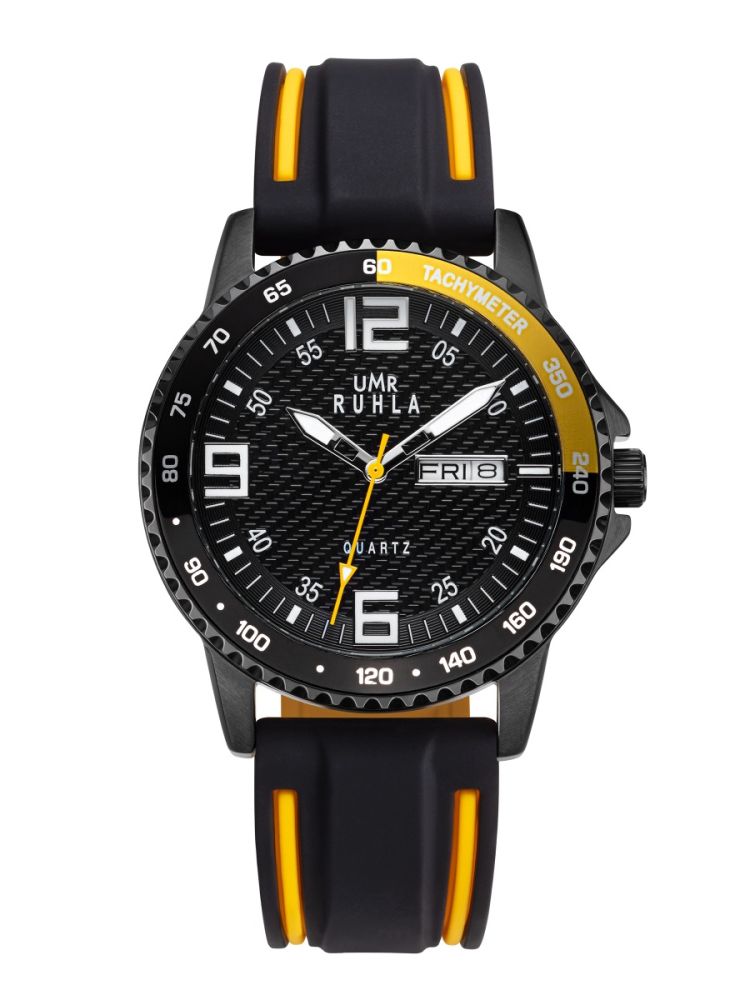 UMR Ruhla sport SP39006 Armbanduhr Schwarz • Miyota Quarzwerk • Mineralglas