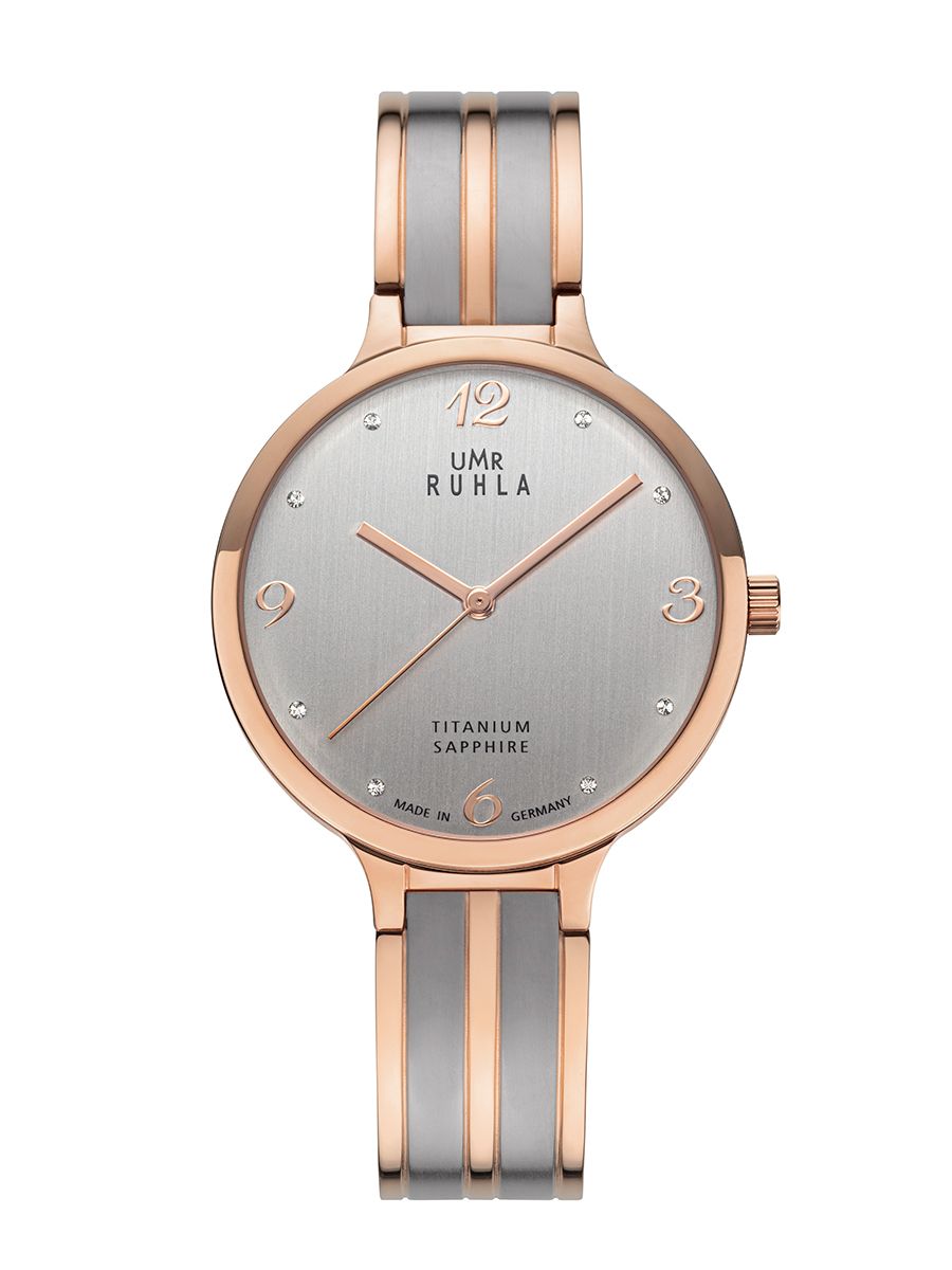 UMR Ruhla RUHLA-Style RS41306 Damen Armbanduhr Roségold • Saphirglas • Titangliederband