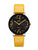 UMR Ruhla RUHLA-Style RS204178 Armbanduhr Schwarz • Miyota Quarzwerk • Gelbes Lederband