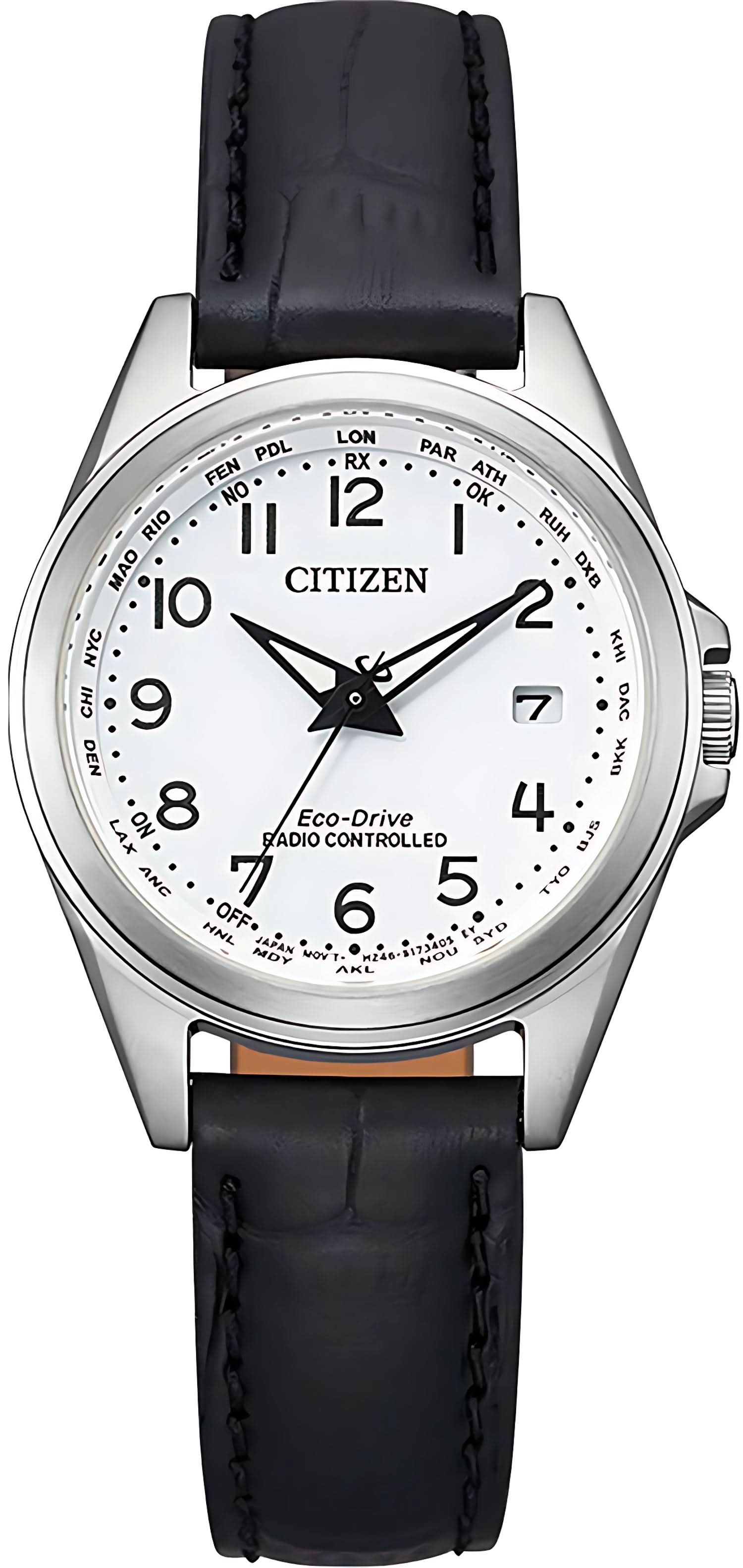 Citizen EC1180-14A Orologio • Radiocontrollato • Cinturino in pelle nera