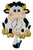 Orologio da parete Terrastudio 27x24 cm in ceramica • Design originale a mucca • Con pendolo • Silenzioso