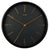 Orologio da parete Karlsson con quadrante nero e indici dorati, Ø35 cm