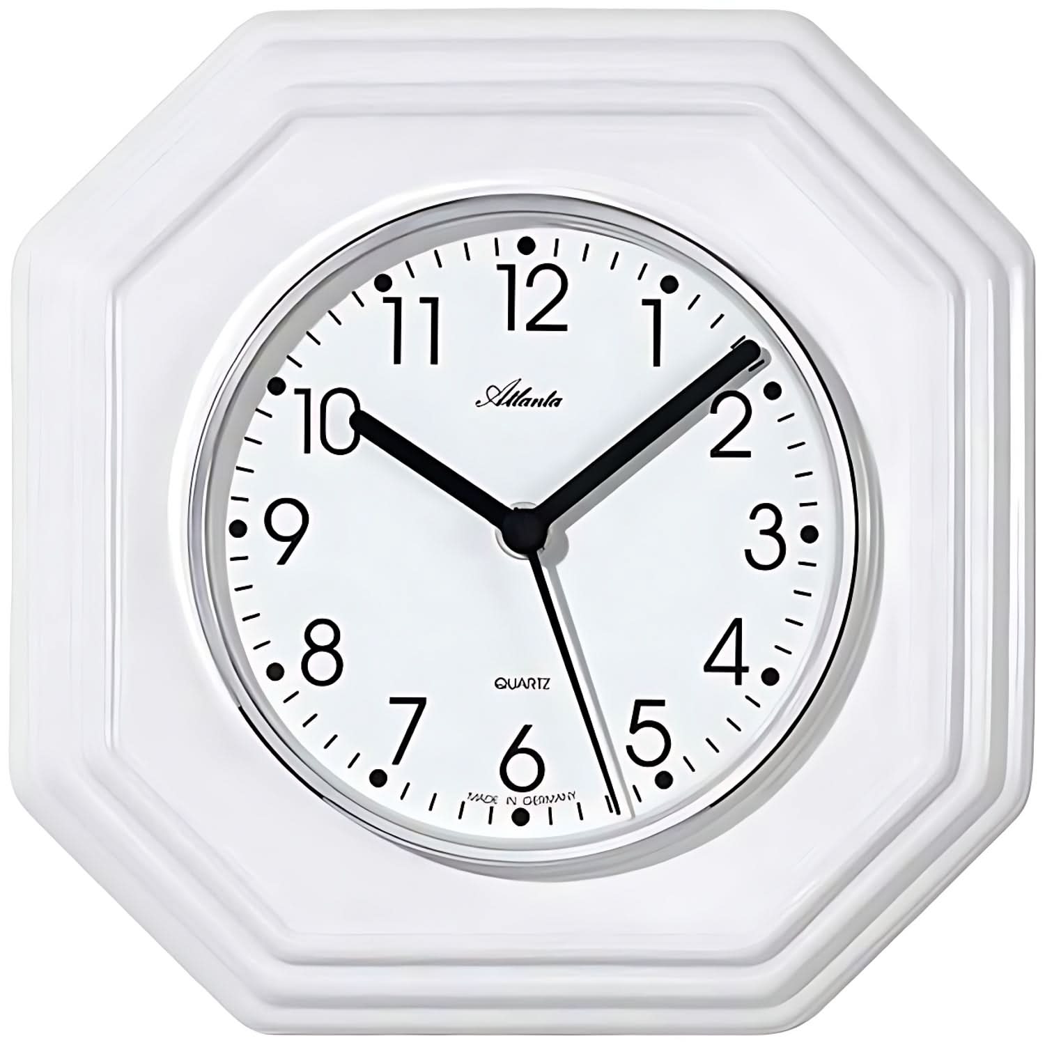 Orologio da parete Atlanta 23,5x23,5 cm Ceramica • Design elegante • Preciso movimento al quarzo