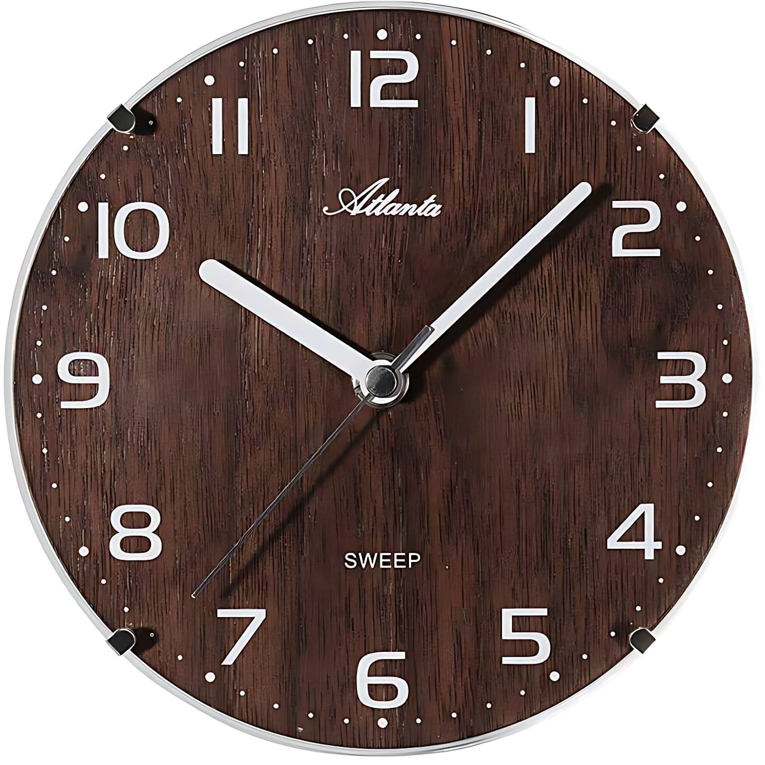 Orologio da parete Atlanta 16 cm Ø in plastica • movimento al quarzo silenzioso • design discreto