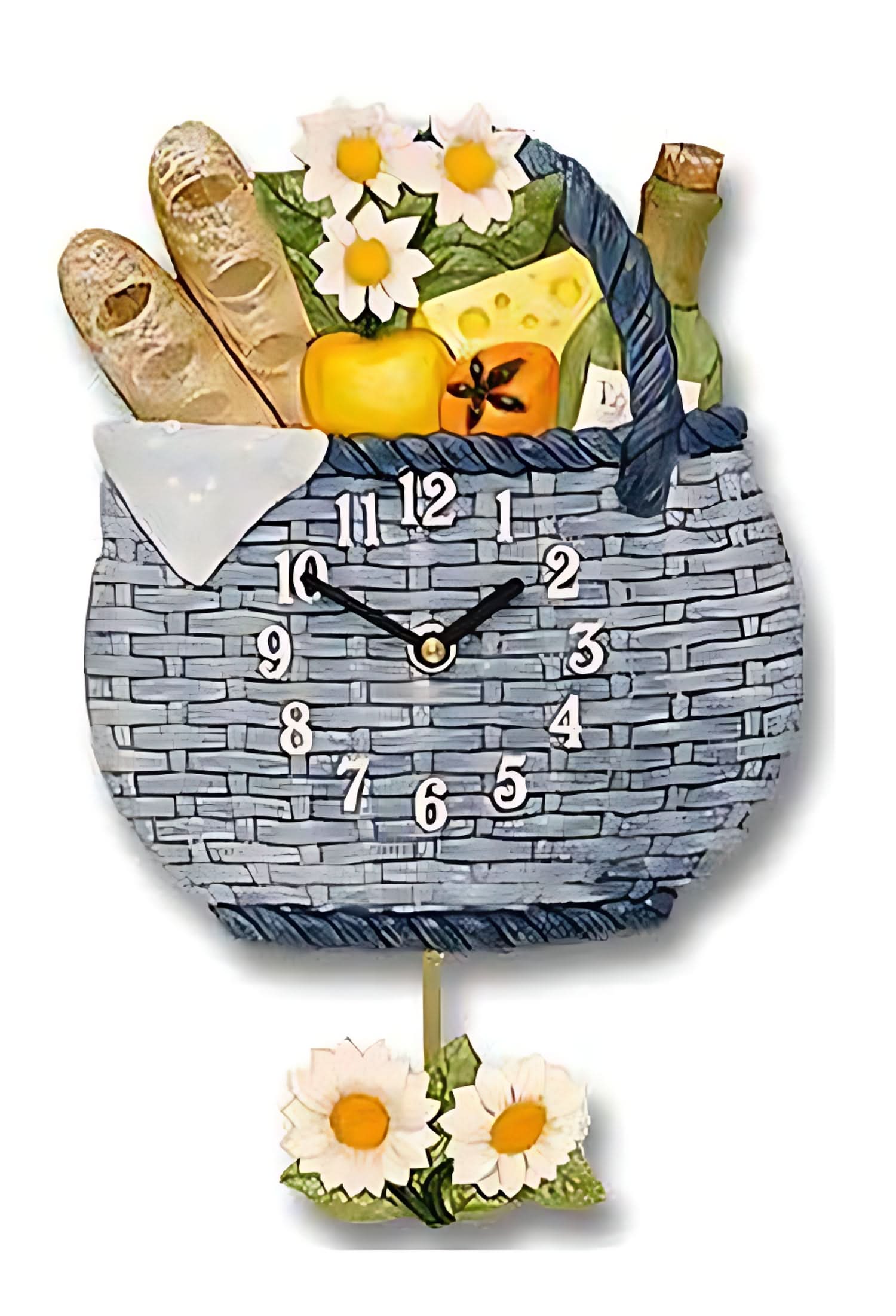 Orologio da parete Terrastudio 32x23 cm Ceramica • Dipinto a mano • Made in Germany