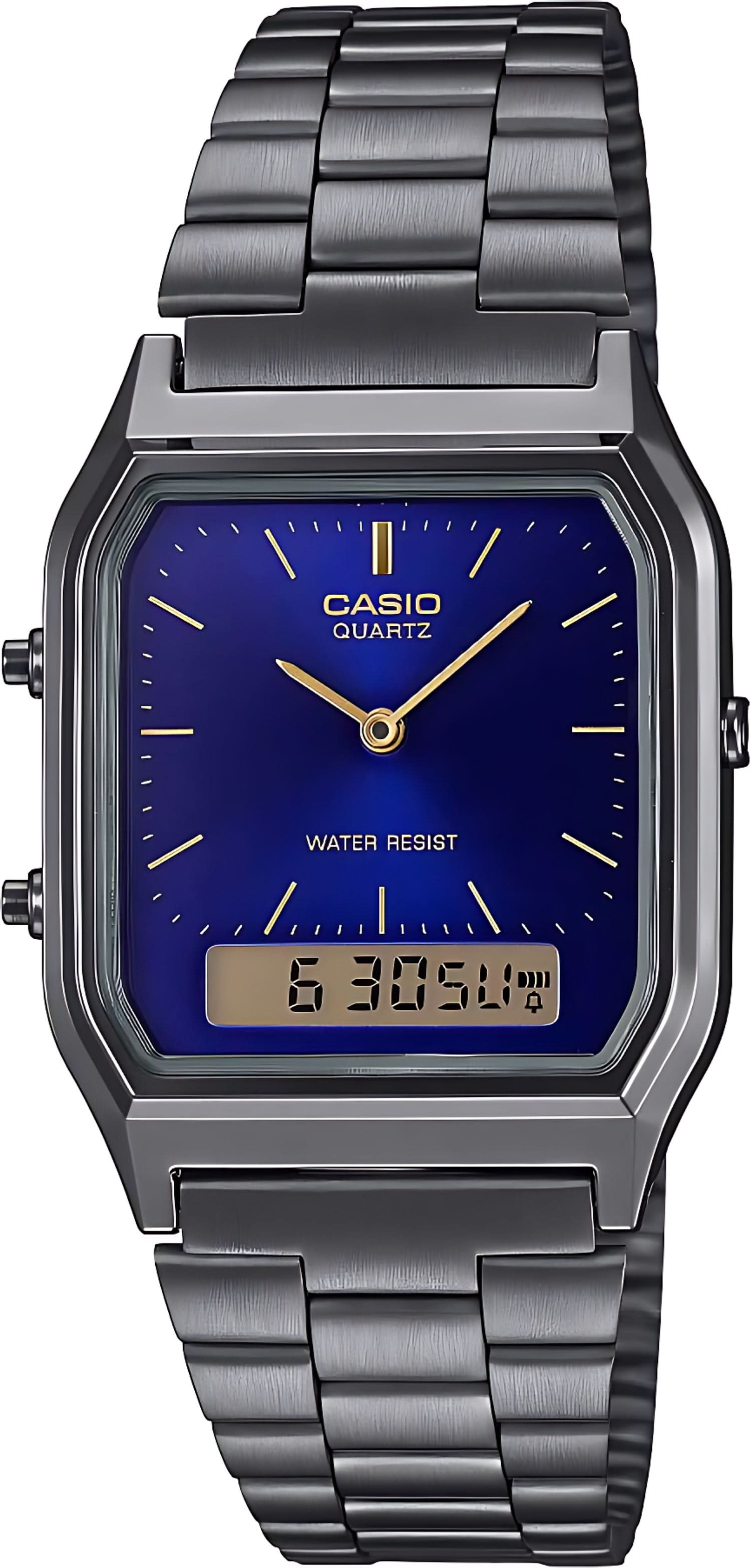 Casio Vintage AQ-230EGG-2AEF Orologio • Iconico Design Retrò • Doppio Fuso Orario