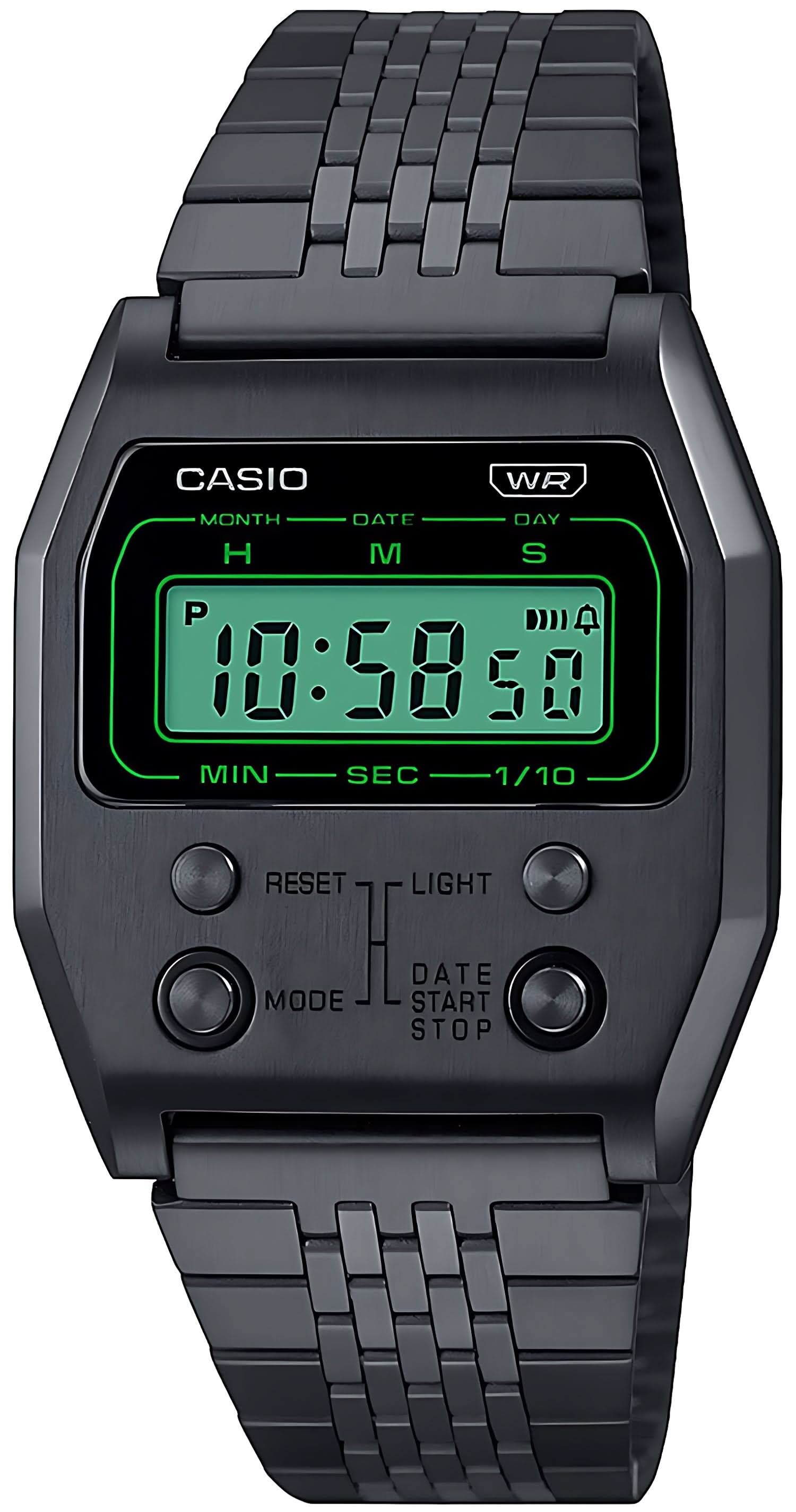 Casio Vintage A1100B-1EF Orologio • Iconico Design Retrò • LCD Verde
