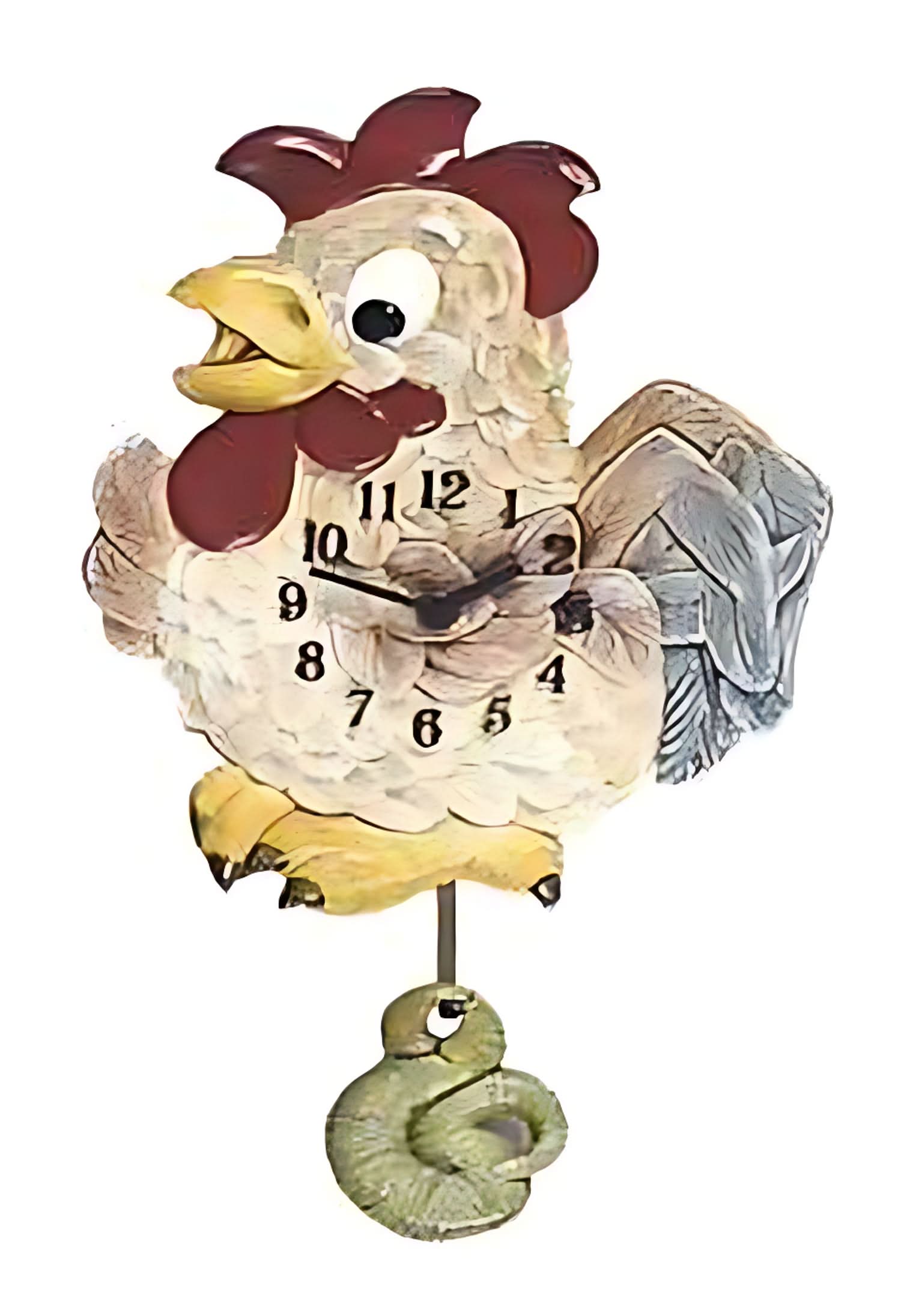 Orologio da parete Terrastudio 28x23 cm Ceramica • Dipinto a mano • Design unico