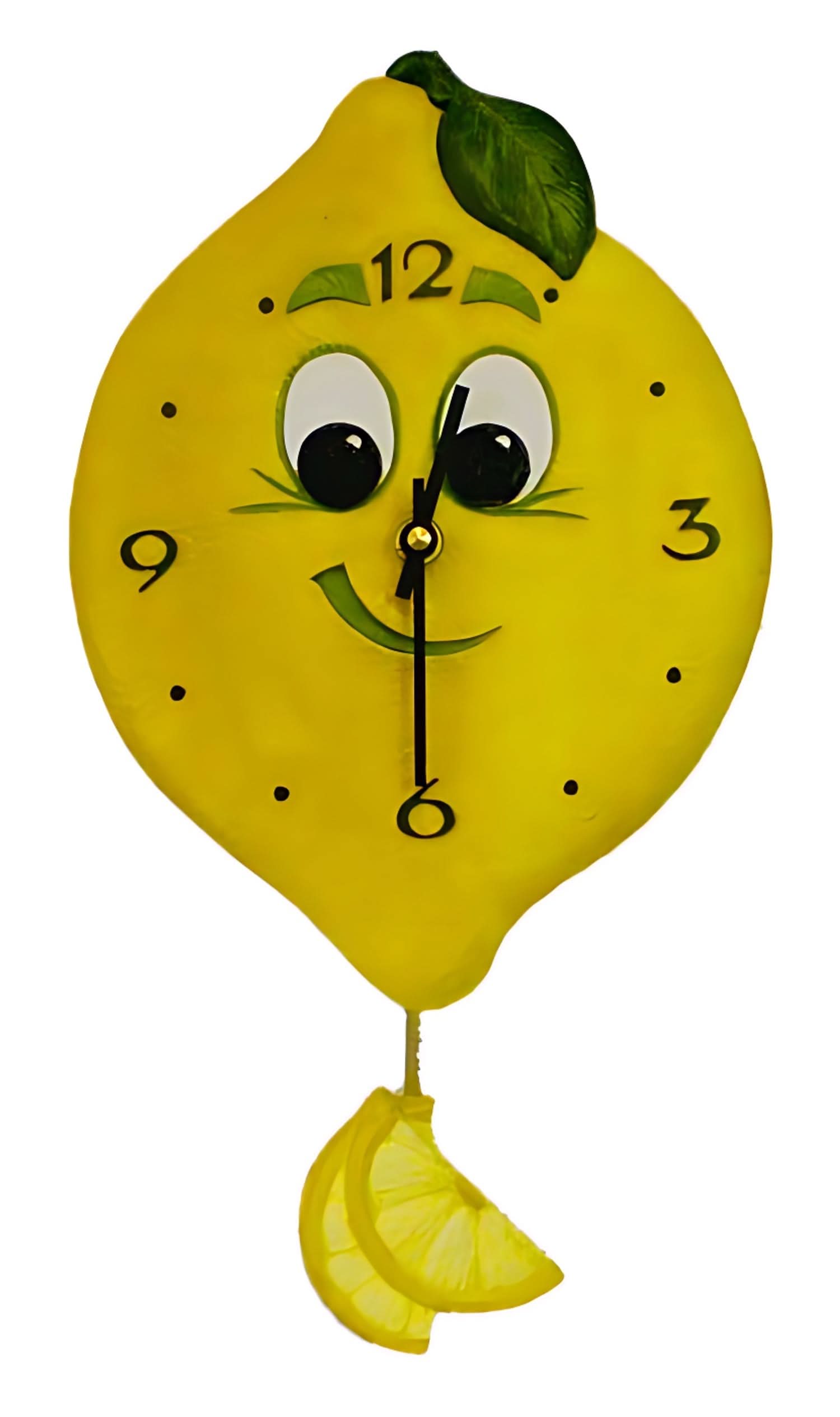Orologio da parete Terrastudio 26x19 cm ceramica • Design limoni • Dipinto a mano