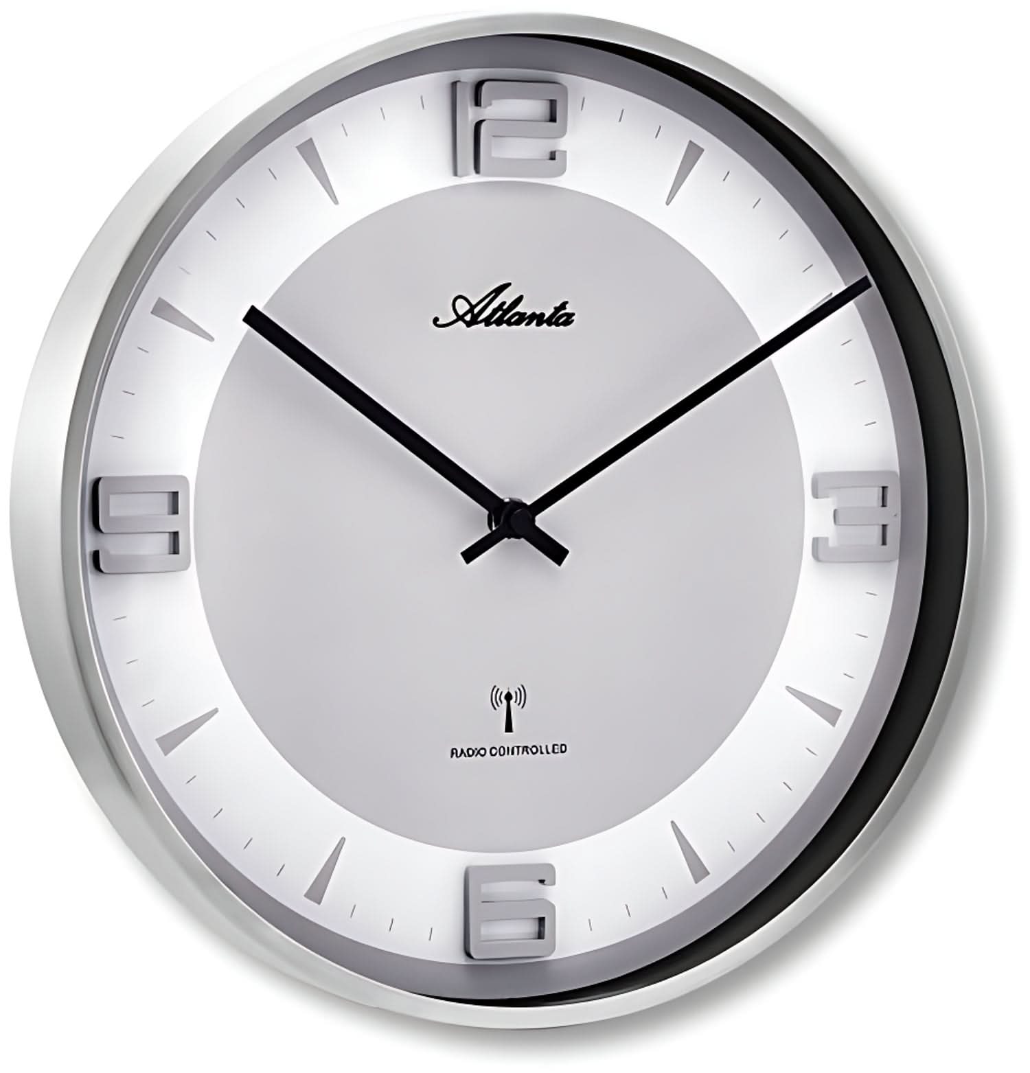 Orologio da parete Atlanta 30 cm Ø Metallo • Radiocontrollato • Design moderno