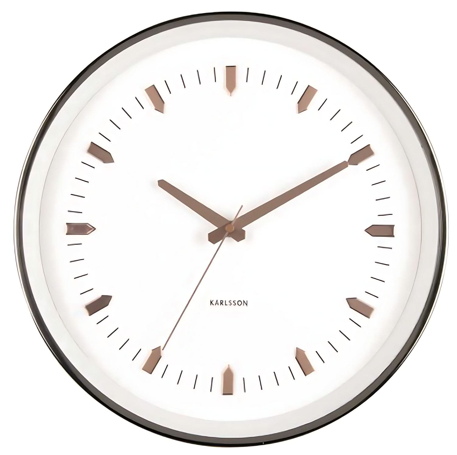 Orologio da parete Karlsson 35x35x5,5 cm Metallo • Design moderno • Dettagli oro rosa