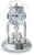Orologio da tavolo Haller in metallo con cupola in vetro e quadrante romano, lancette rotonde.
