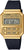 Orologio digitale retrò Casio con cassa color oro e cinturino nero, display rettangolare