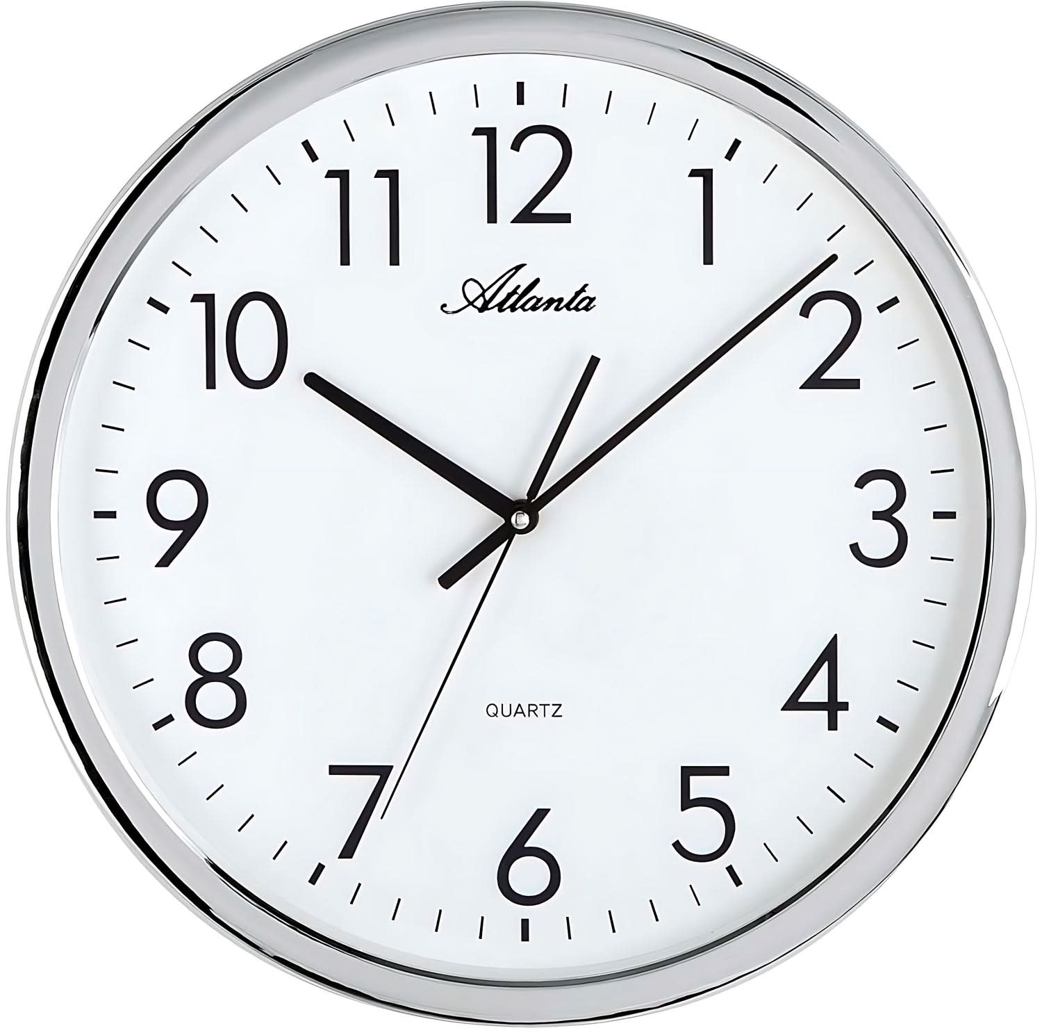 Orologio da parete Atlanta 40 cm Ø in plastica • Silenzioso • Design moderno