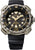 Citizen Promaster Herrenuhr mit schwarzem Zifferblatt, goldenen Markierungen, schwarzem Kautschukband