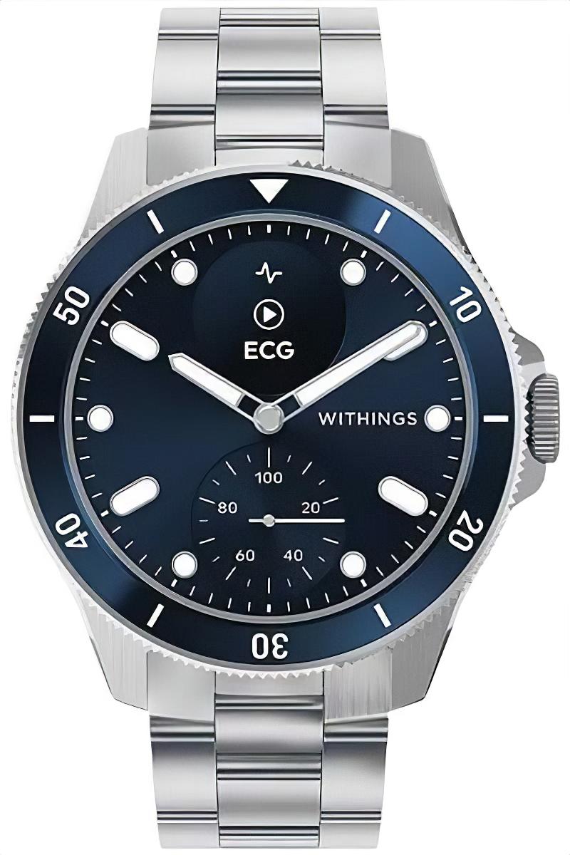 "Withings Nova WITHINGS-SCANWATCH Orologio • ECG clinicamente validato • Elegante vetro zaffiro"