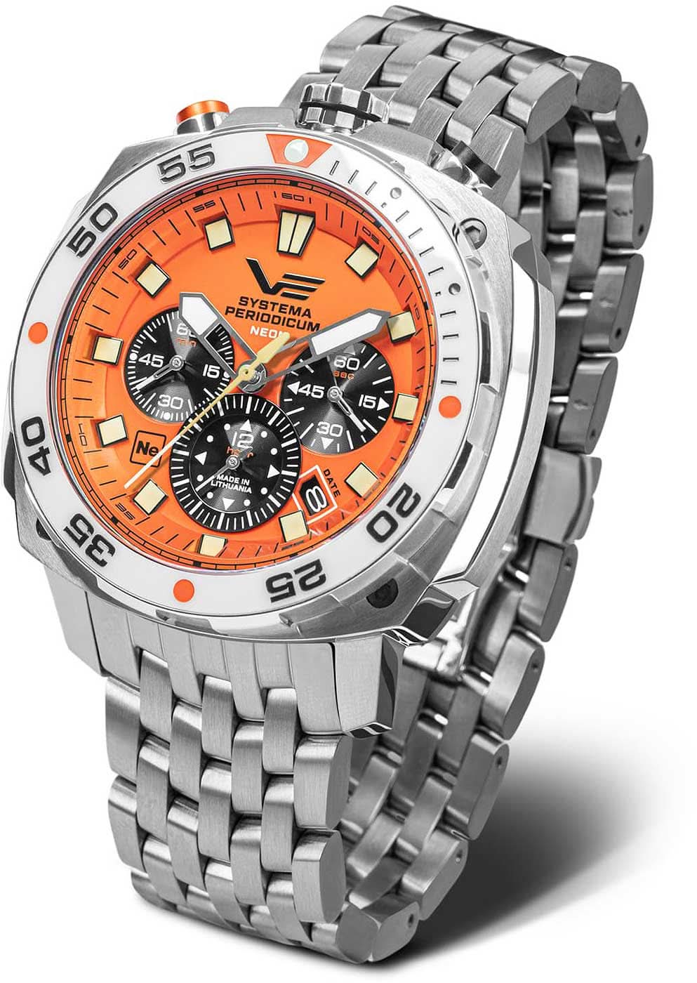 Orologio da uomo Vostok Europe Systema Periodicum VK67-650A723B • Design Bullhead • Vetro di sicurezza K1