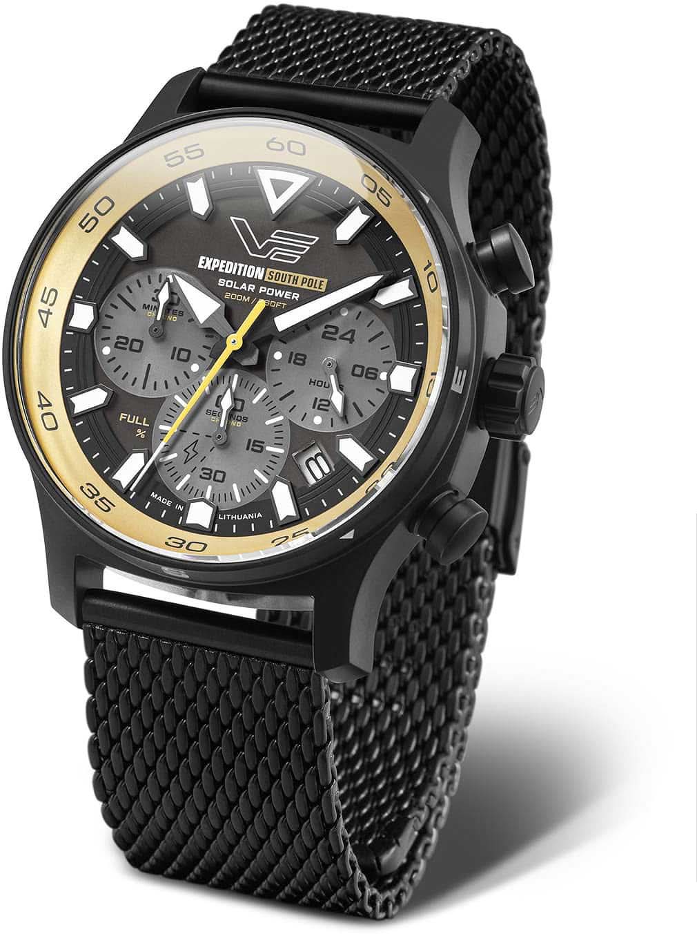 "Orologio da uomo Vostok Europe Expedition South Pole VR42-592C763B • Cronografo solare • Impermeabile 200m"