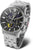 Orologio da uomo Vostok Europe con cinturino in metallo, quadrante scuro con sotto-quadranti cronografici