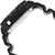 Casio orologio da uomo vista laterale con cinturino nero e fondello argentato