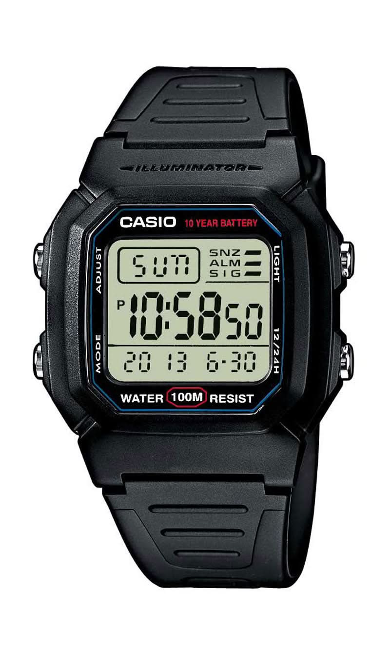 Casio Collection W-800H-1AVES Orologio da uomo • Batteria 10 anni • Impermeabile 100m