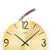 Orologio da parete: quadrante color oro con numeri neri, lancette e logo AMS
