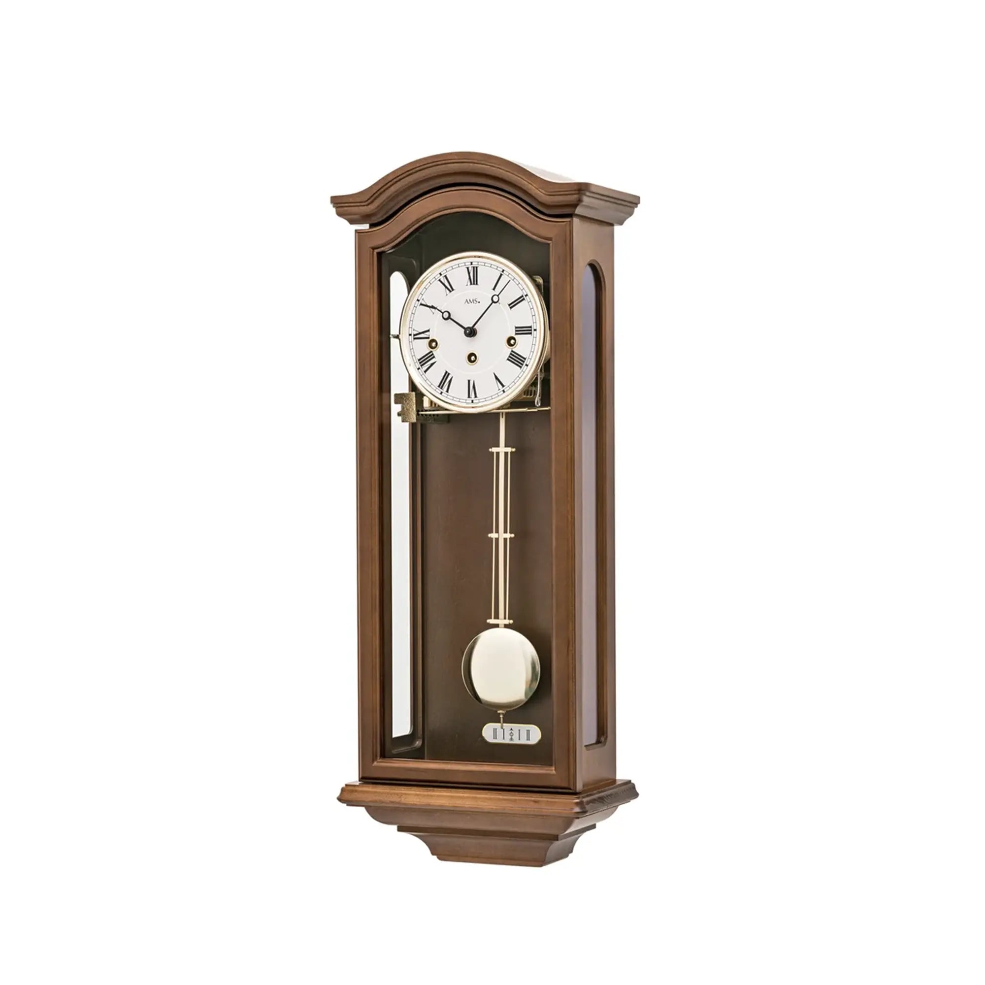 Zegar ścienny AMS Regulator R2696/1 orzech • mechanizm Westminster • chód 8-dniowy