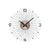 Wanduhr mit anthrazitfarbenem Zifferblatt, schwarzen Zeigern und Metallstäben