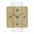 Orologio da parete AMS W9692 in rovere Sonoma • Movimento al quarzo • Design in metallo