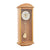 Wanduhr aus hellem Buchenholz mit rundem Uhrwerk und Pendel