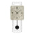 Orologio da parete con effetto cemento grigio, lancette nere, numeri 3, 6, 9, 12, pendolo e staffa di montaggio