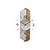 Wanduhr mit rundem weißem Ziffernblatt, schwarzen Zeigern und Holz-Einsätzen (Eiche)