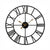Metall-Wanduhr mit schwarzem Rahmen, weißem Zifferblatt und goldenen Zeigern