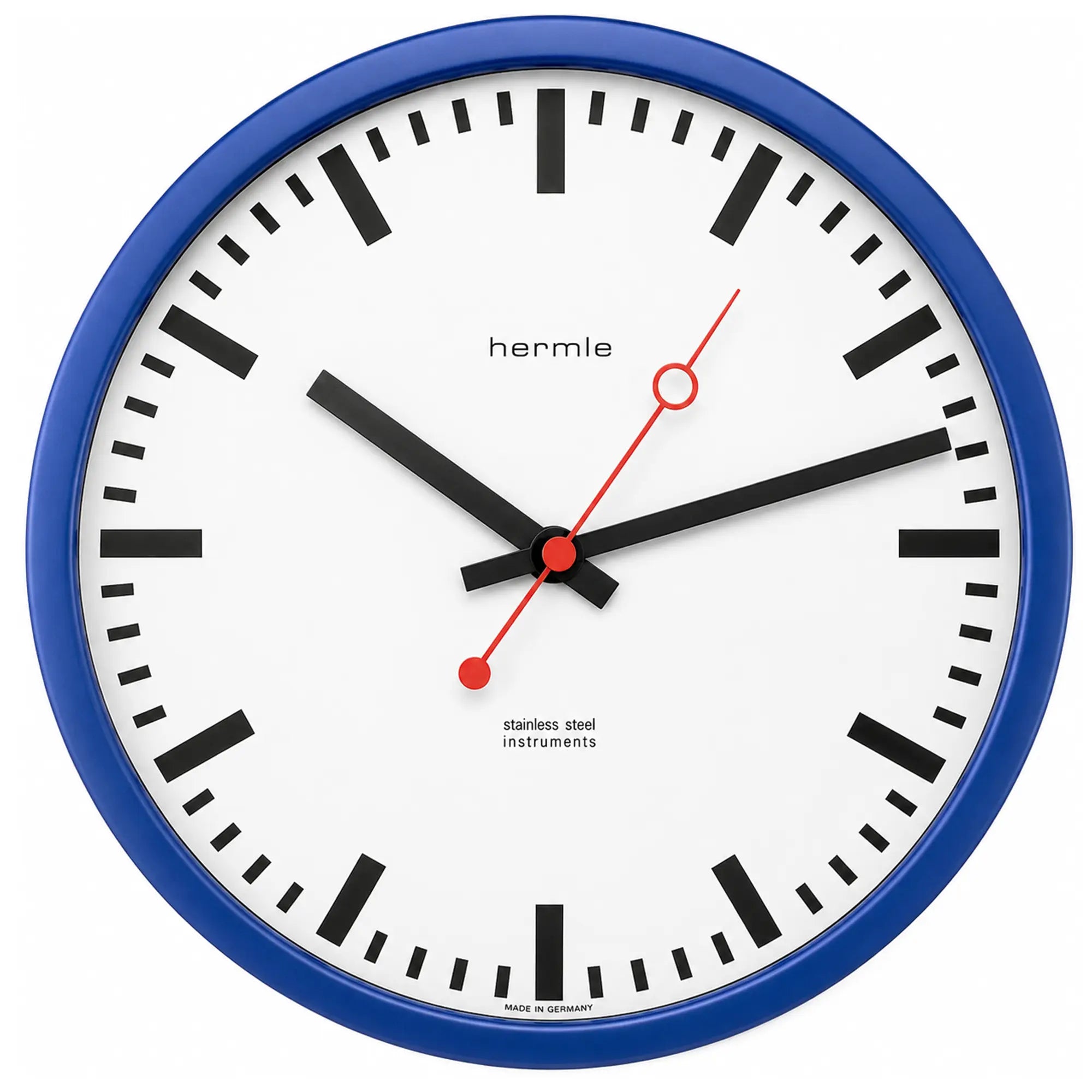 Orologio da parete Hermle 30x30x5 cm acciaio inossidabile • Movimento al quarzo • Design moderno