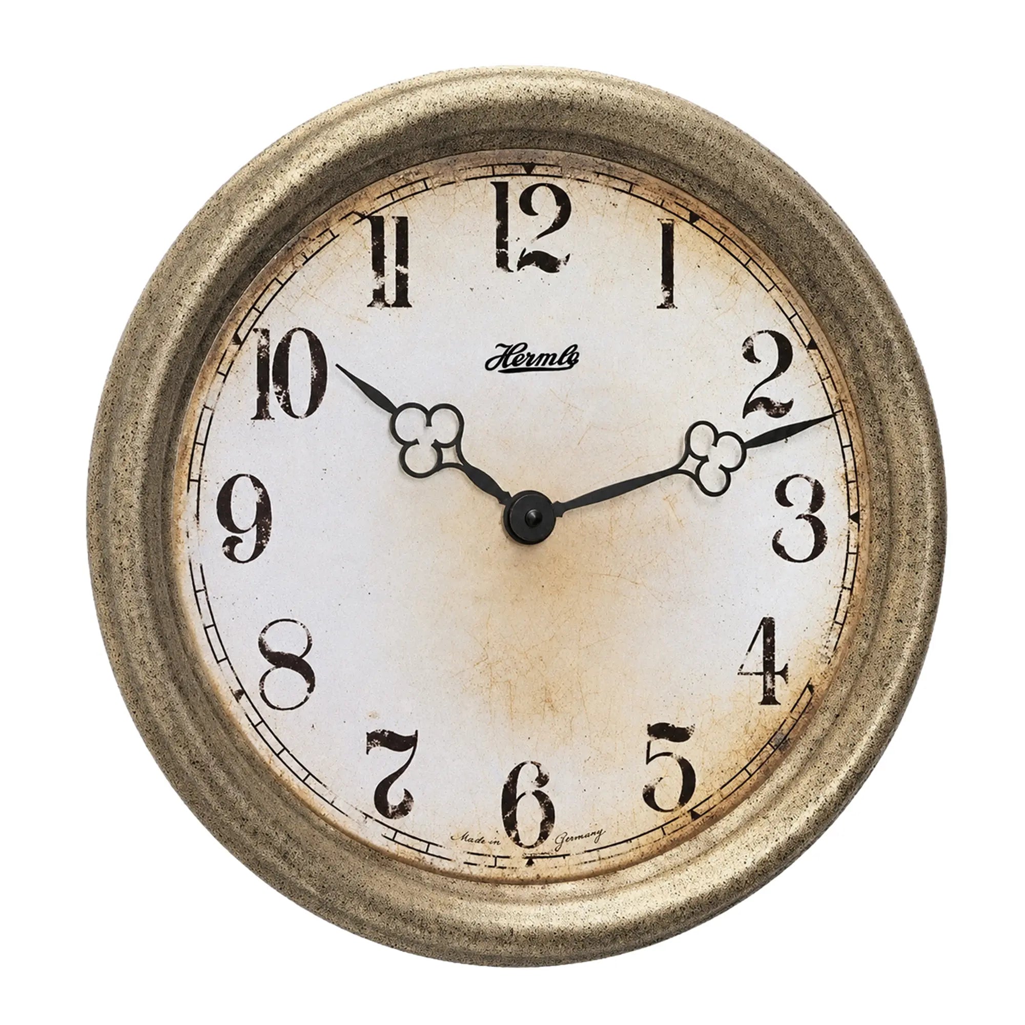 Orologio da parete Hermle 30x30x5 cm ottone • Design vintage • Preciso movimento al quarzo