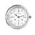 Orologio da tavolo analogico rotondo con quadrante bianco, numeri romani, lancette blu