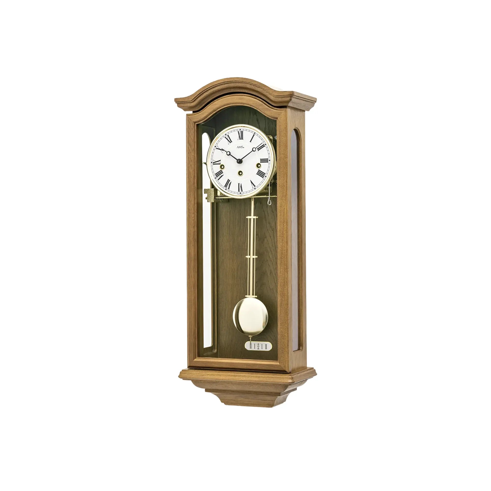 Zegar ścienny AMS Regulator R2696/4 dąb • mechanizm Westminster • chód 8-dniowy