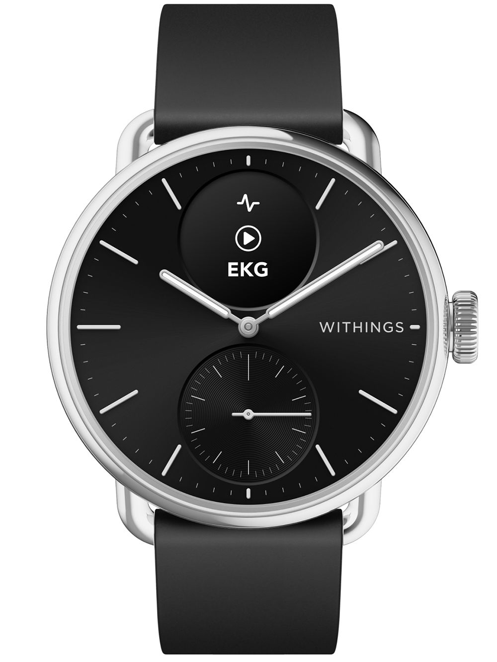 Withings ScanWatch 2 HWA10-model 1-All-Int Damen Schwarz • Hybrid-Smartwatch mit EKG • 30 Tage Akkulaufzeit