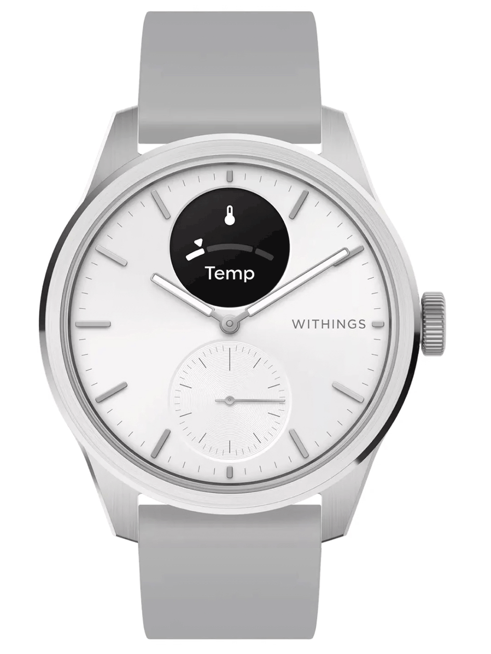 Withings ScanWatch 2 HWA10-model 5-All-Int Smartwatch Weiß • Hybrid-Smartwatch mit EKG • 5 ATM wasserdicht