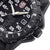 Orologio da uomo, di tre quarti frontale: quadrante nero con datario e indici luminescenti