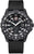Orologio da uomo con quadrante nero e cinturino in tessuto nero, distintivi indici luminescenti