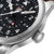 Orologio da uomo con quadrante nero, cassa in acciaio inossidabile e corona zigrinata
