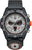 Orologio da uomo con cassa nera, quadrante bianco e cinturino in caucciù nero.