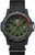 Orologio da uomo con cinturino in tessuto nero e quadrante rotondo con indici luminescenti