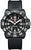 Orologio da uomo con cinturino in silicone nero, quadrante nero e datario